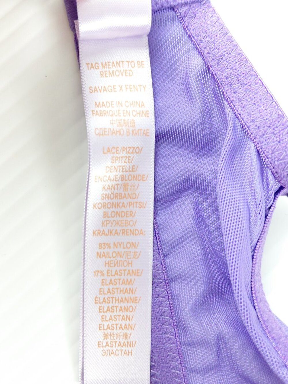 Savage X Fenty Steamy Floral Padded Balconette Bra Size 34DD Purple Royale Lace - Picture 6 of 7